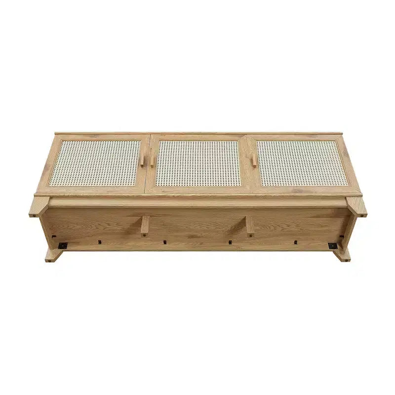 Mobile TV Sheridan Modern 6 ripiani in rattan per TV fino a 55"