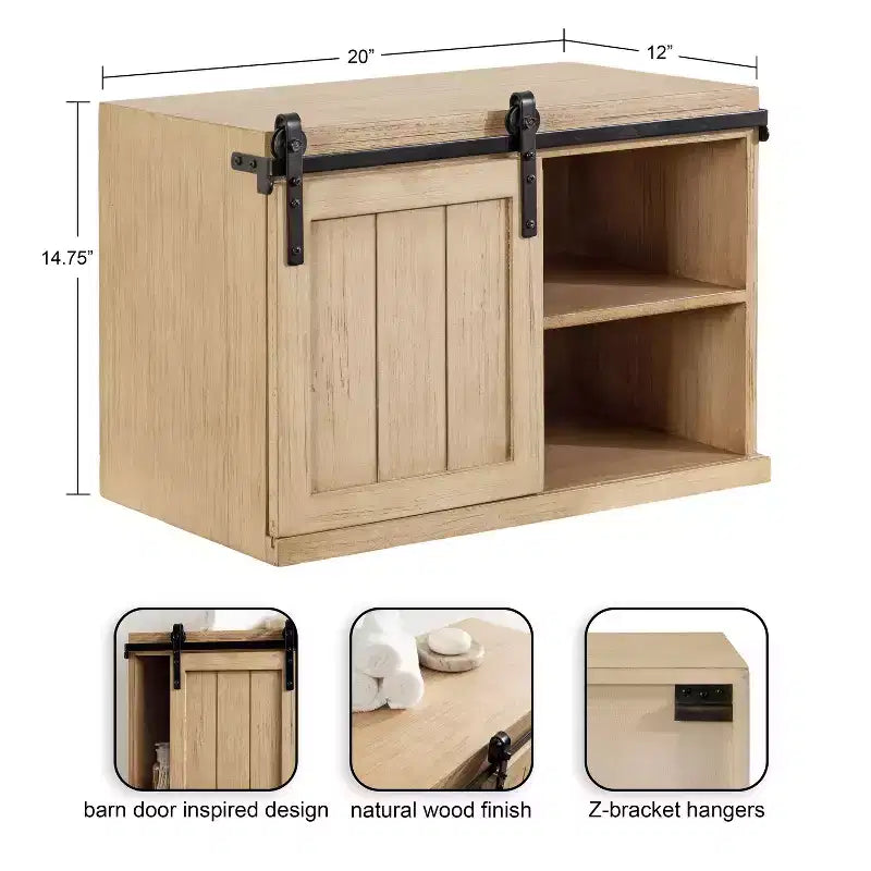 Tavolino galleggiante Cates Wood con armadietto