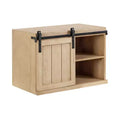 Kate and Laurel Cates Wood Floating Side Table with Cabinet