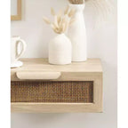 Tavolino Fluttuante in Rattan Ori