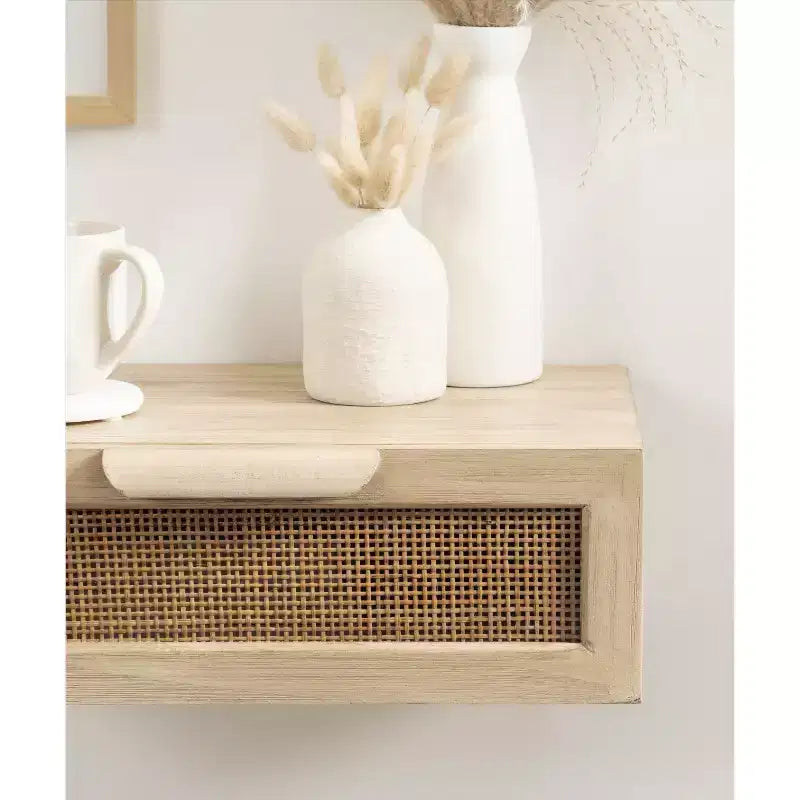 Tavolino Fluttuante in Rattan Ori