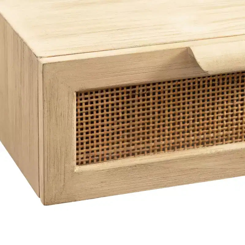 Tavolino Fluttuante in Rattan Ori