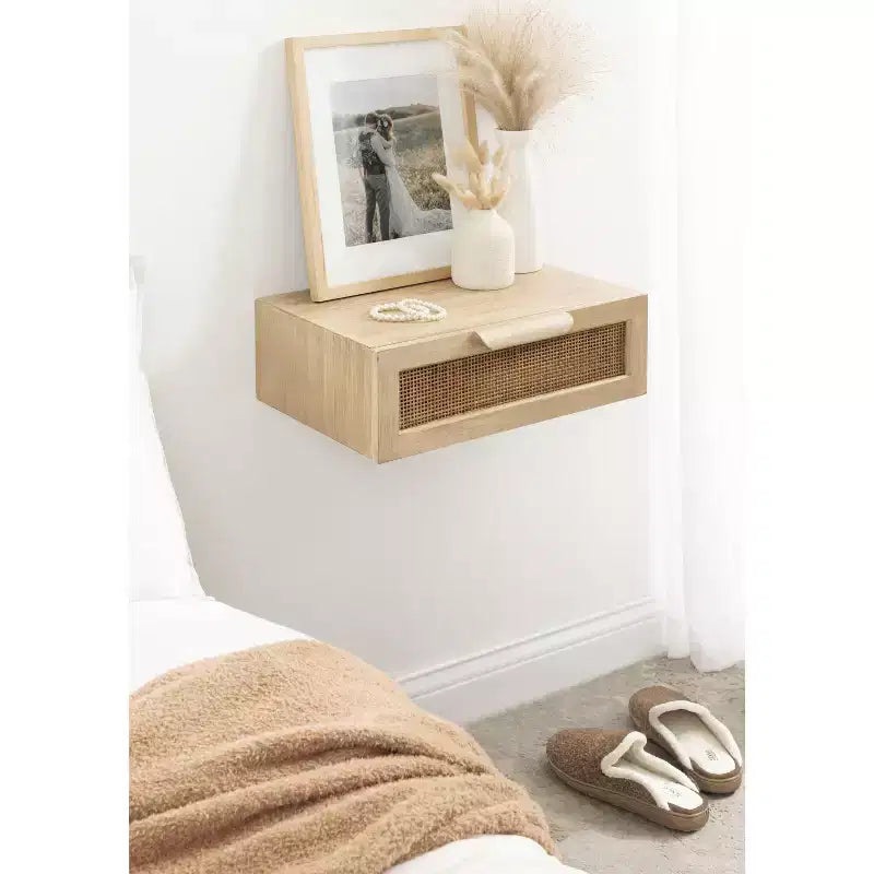 Tavolino Fluttuante in Rattan Ori