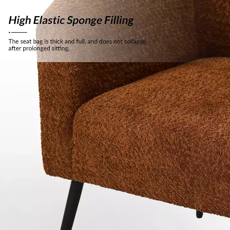 Set di 2 Poltrone Guy Moderne in Bouclé con gambe in metallo ART OF LIVING DESIGNS