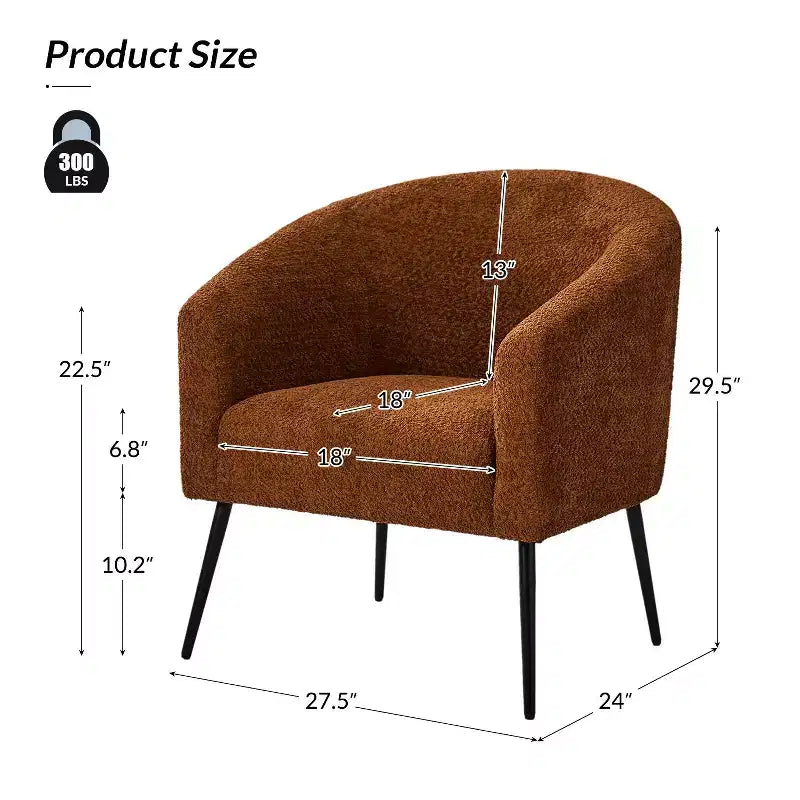 Set di 2 Poltrone Guy Moderne in Bouclé con gambe in metallo ART OF LIVING DESIGNS