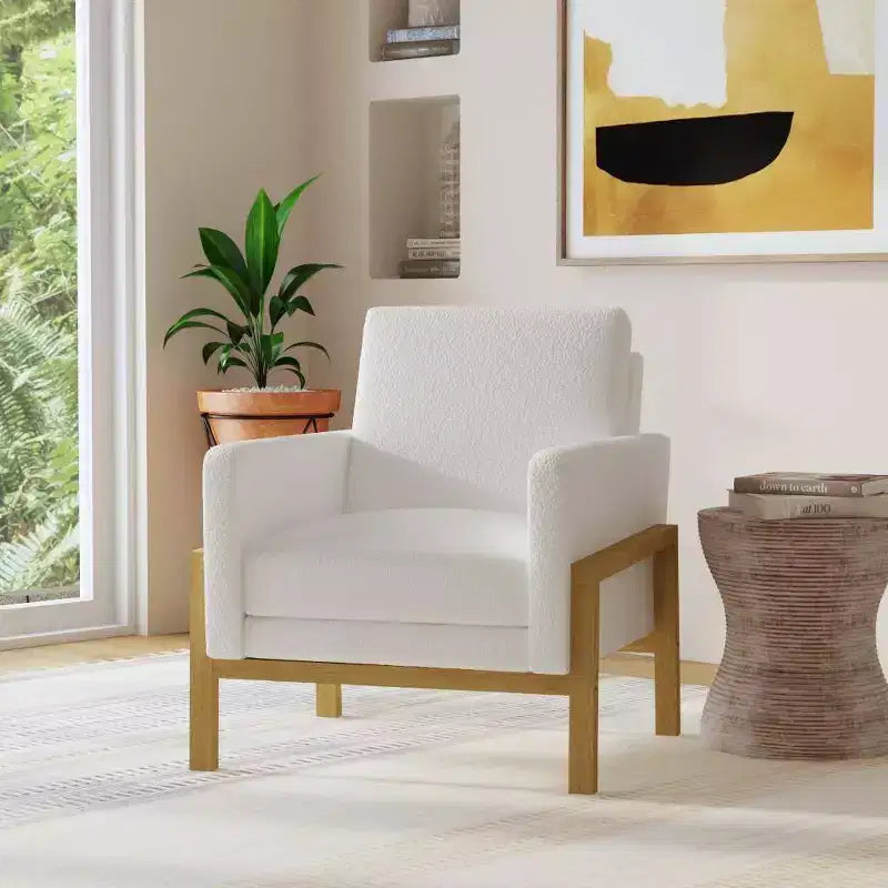 Poltrona d'Appoggio con Struttura in Legno