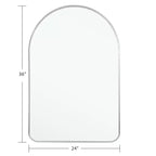 Specchio da parete decorativo rettangolare moderno semplice con parte superiore arrotondata