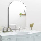 Specchio da parete decorativo rettangolare moderno semplice con parte superiore arrotondata