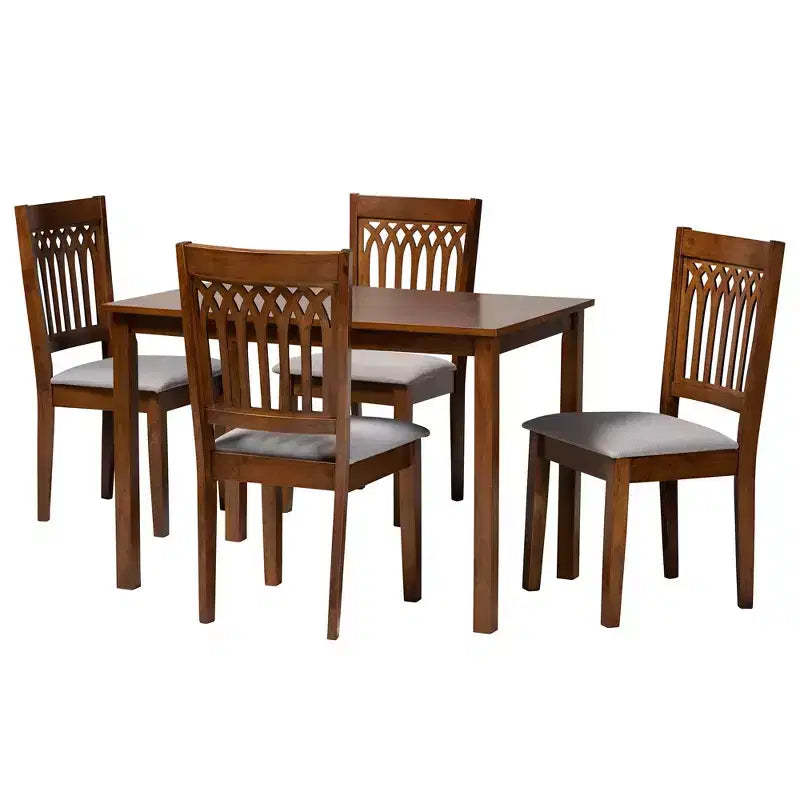 Set da pranzo Genesis Modern in tessuto e legno