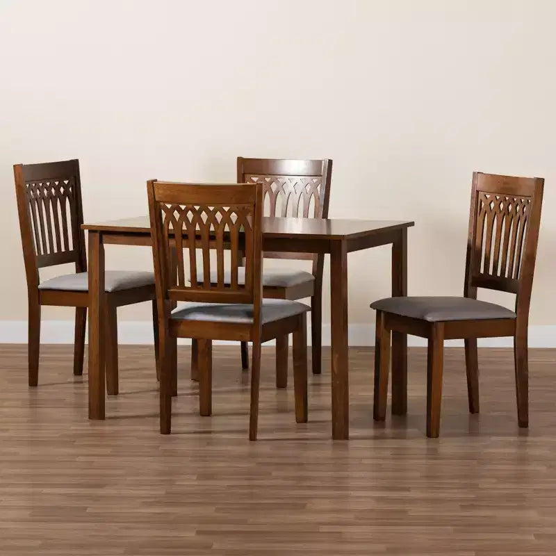 Set da pranzo Genesis Modern in tessuto e legno