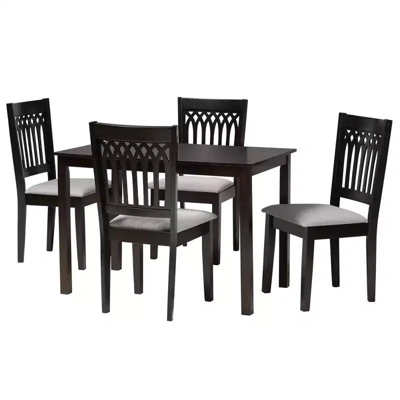Set da pranzo Genesis Modern in tessuto e legno