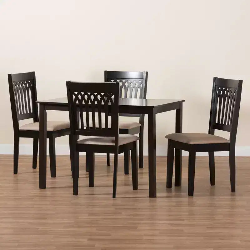 Set da pranzo Genesis Modern in tessuto e legno