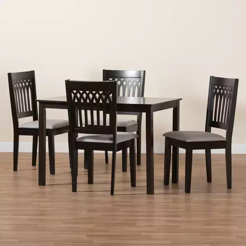 Set da pranzo Genesis Modern in tessuto e legno