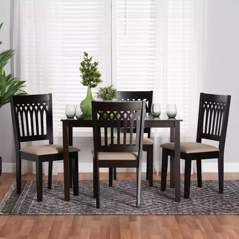 Set da pranzo Genesis Modern in tessuto e legno