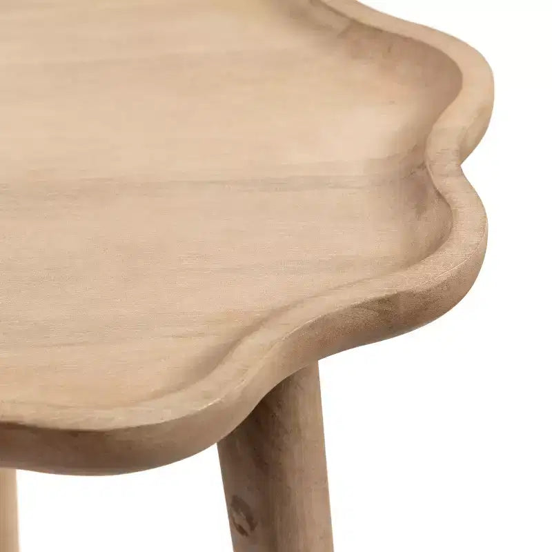 Tavolino in legno Alezar Scallop