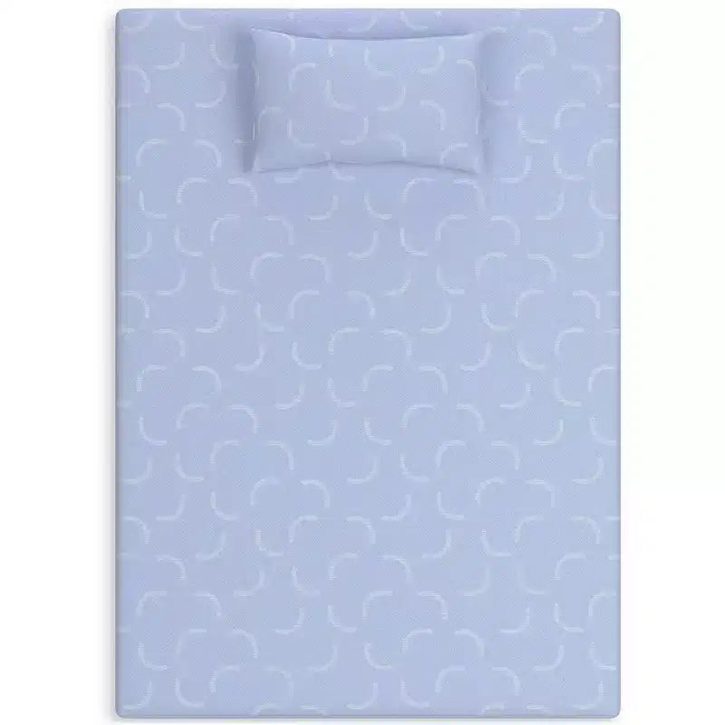 Materasso iKidz 7 pollici in memory foam rigido con rivestimento in tessuto elasticizzato e cuscino incluso, blu oceano