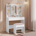 VASAGLE Tavolo da Trucco con Specchio e Luce