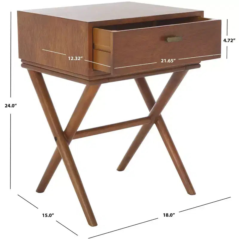 Comodino a 1 cassetto Sixtine, naturale