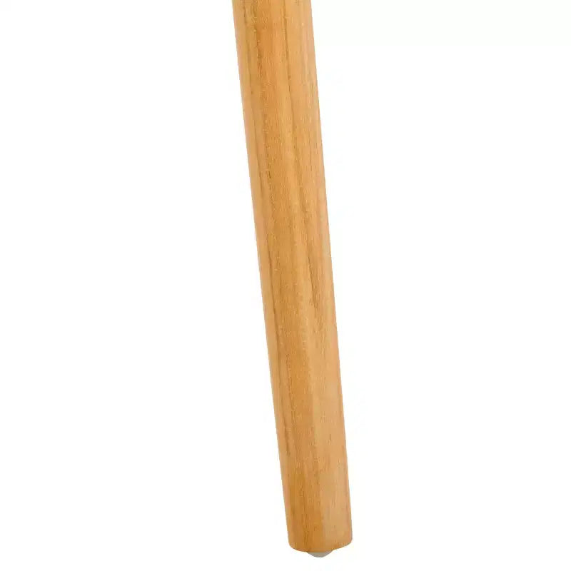 Sgabello da bar Rhyan, bianco/naturale, teak e pelle