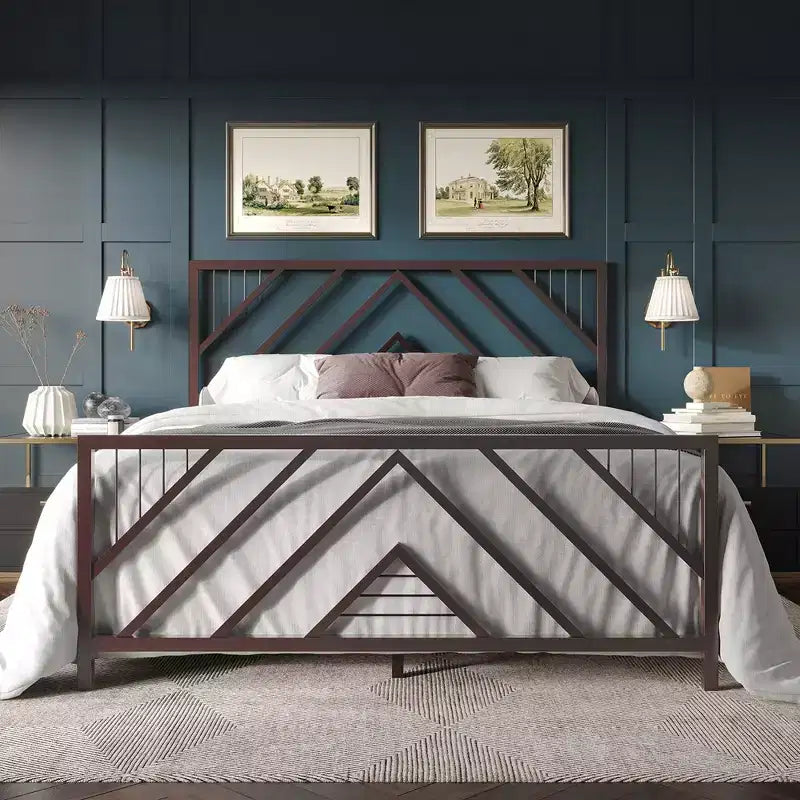 Letto a piattaforma in metallo