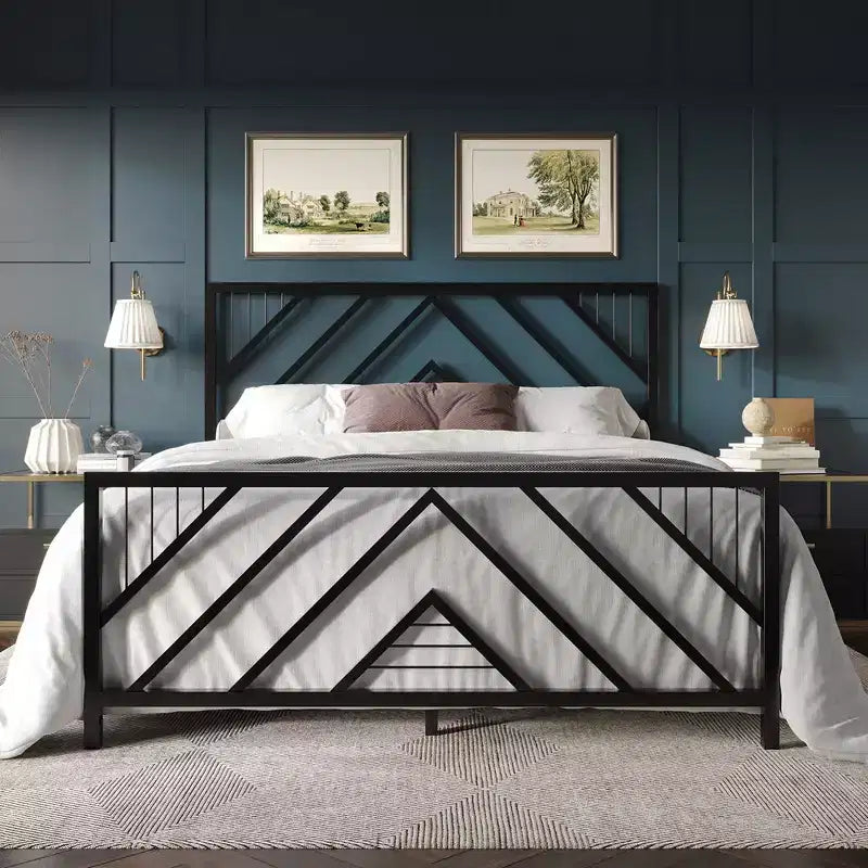 Letto a piattaforma in metallo