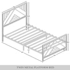 Letto a piattaforma in metallo