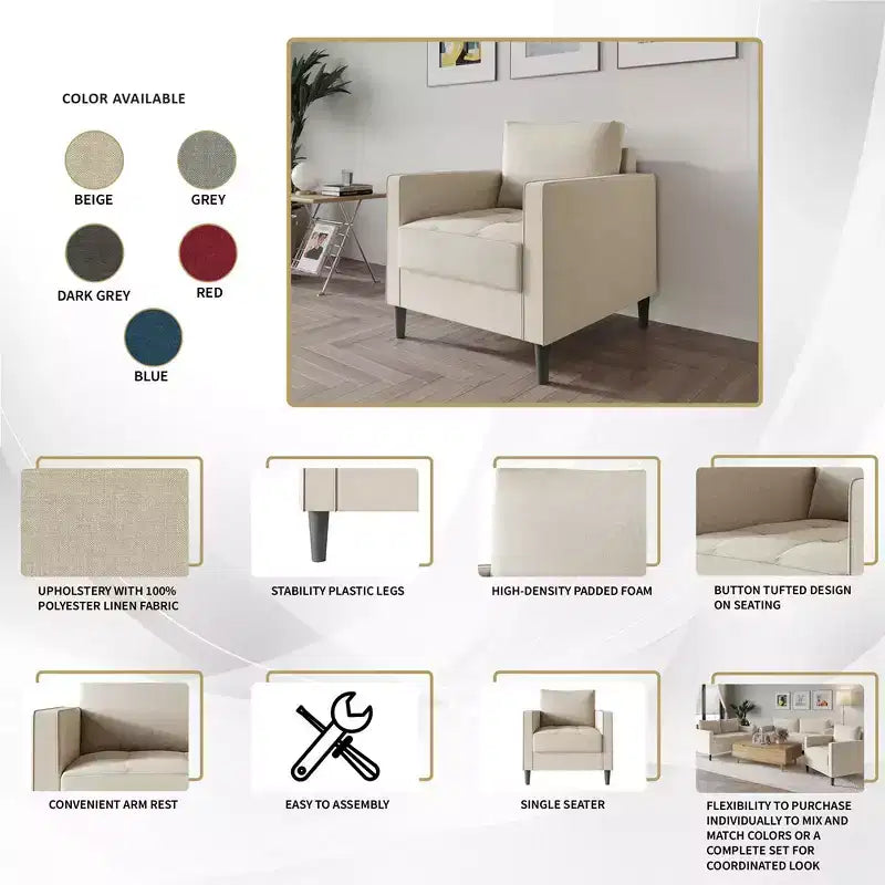 Sedia in Lino ChaletPosh