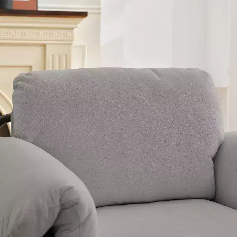 Moore Metal, sedia d'accento rivestita in lana d'agnello per camera da letto, area reception, sala lettura, soggiorno, confezione da 2