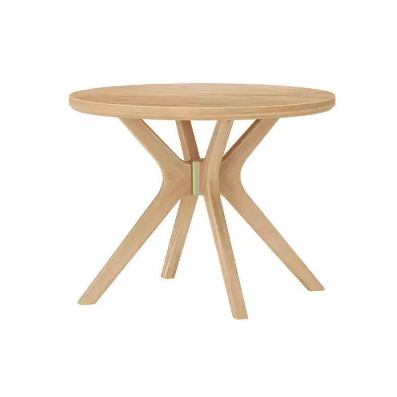 Plank+Beam Verso Tavolo da Pranzo Rotondo, Tavolo da Cucina e Sala da Pranzo in Legno Massello da 38