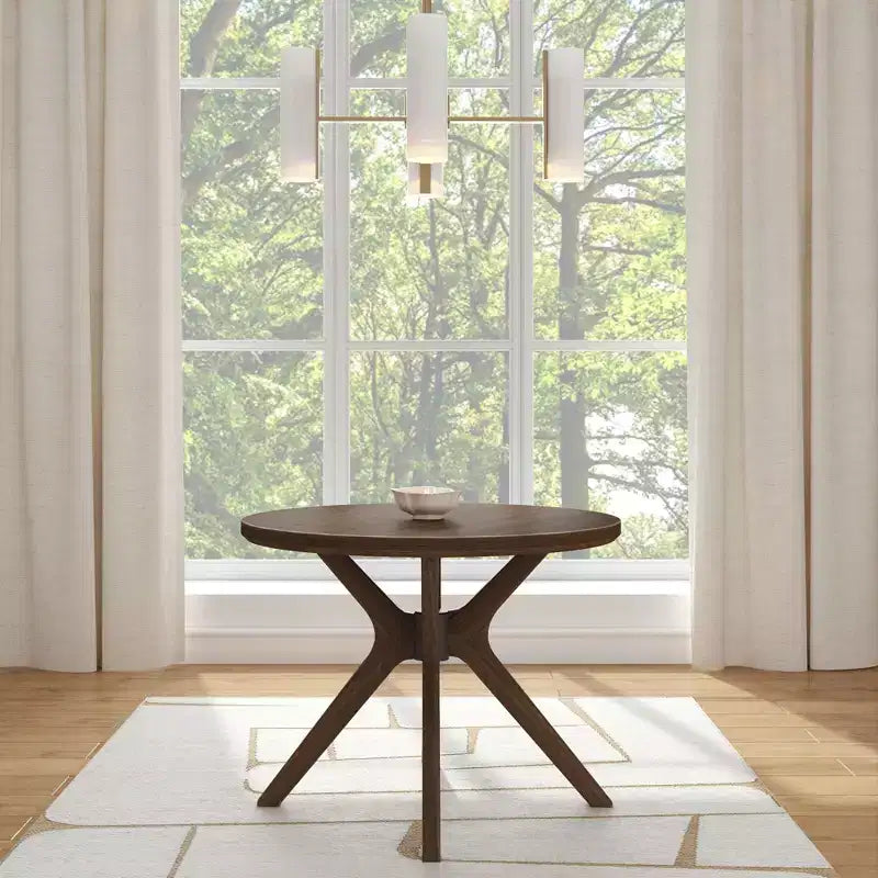 Plank+Beam Verso Tavolo da Pranzo Rotondo, Tavolo da Cucina e Sala da Pranzo in Legno Massello da 38