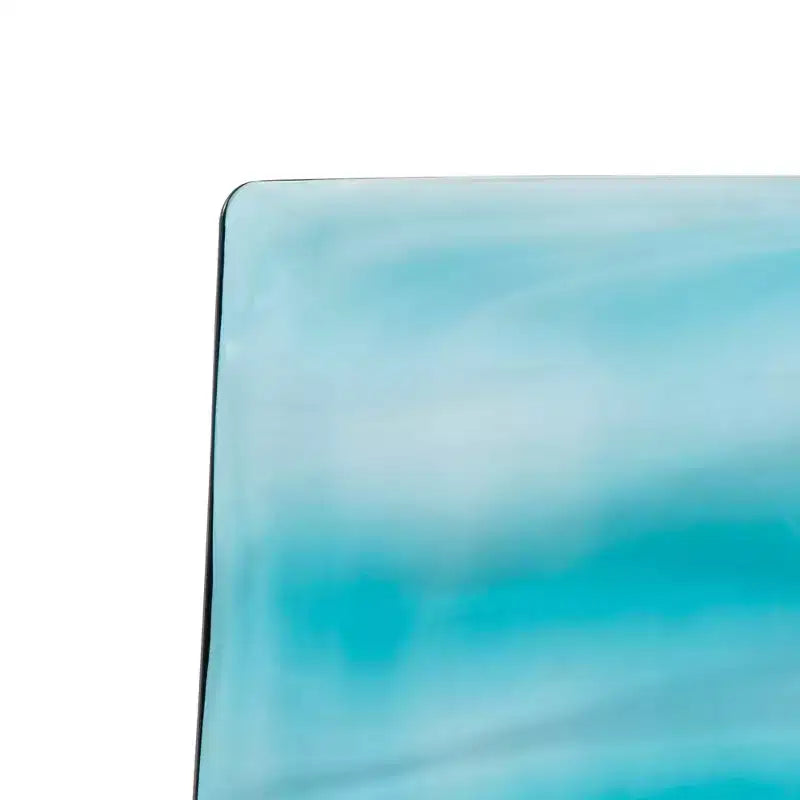 LeisureMod Astor Sedie da pranzo in plastica, set da 4, design a onde d'acqua con gambe in acciaio inossidabile nero, sedie moderne d'accento per cucina, sala da pranzo