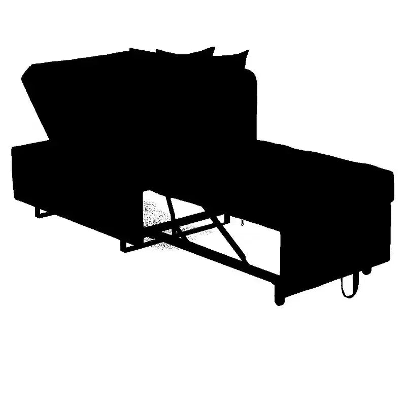 Erommy Poltrona Letto 3 in 1, Divano Letto Estraibile con Schienale Regolabile in 5 Posizioni e Rivestimento in Finta Biancheria
